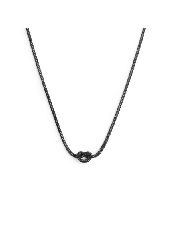 Collana Donna Marlù 25CO0001N con nodo catena knoted Nero