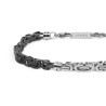 Bracciale Uomo Marlù 30BR0025 catena bizantina acciaio e pvd titanio 0,6cm