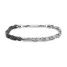 Bracciale Uomo Marlù 30BR0025 catena bizantina acciaio e pvd titanio 0,6cm