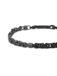 copy of Bracciale Uomo Marlù 30BR0025 catena bizantina acciaio e pvd titanio 0,6cm