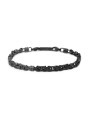 Bracciale Uomo Marlù 30BR0025N catena bizantina acciaio e pvd Nero