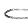 Bracciale Uomo Marlù 30BR0026 catena bizantina acciaio e pvd Titanio