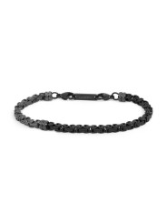 copy of copy of copy of Bracciale Uomo Marlù 30BR0025 catena bizantina acciaio e pvd titanio 0,6cm