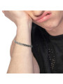 Bracciale Uomo Marlù 30BR0027 Catena Acciaio Silver e Nero