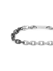 copy of copy of copy of copy of Bracciale Uomo Marlù 30BR0025 catena bizantina acciaio e pvd titanio 0,6cm