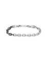 Bracciale Uomo Marlù 30BR0027 Catena Acciaio Silver e Nero
