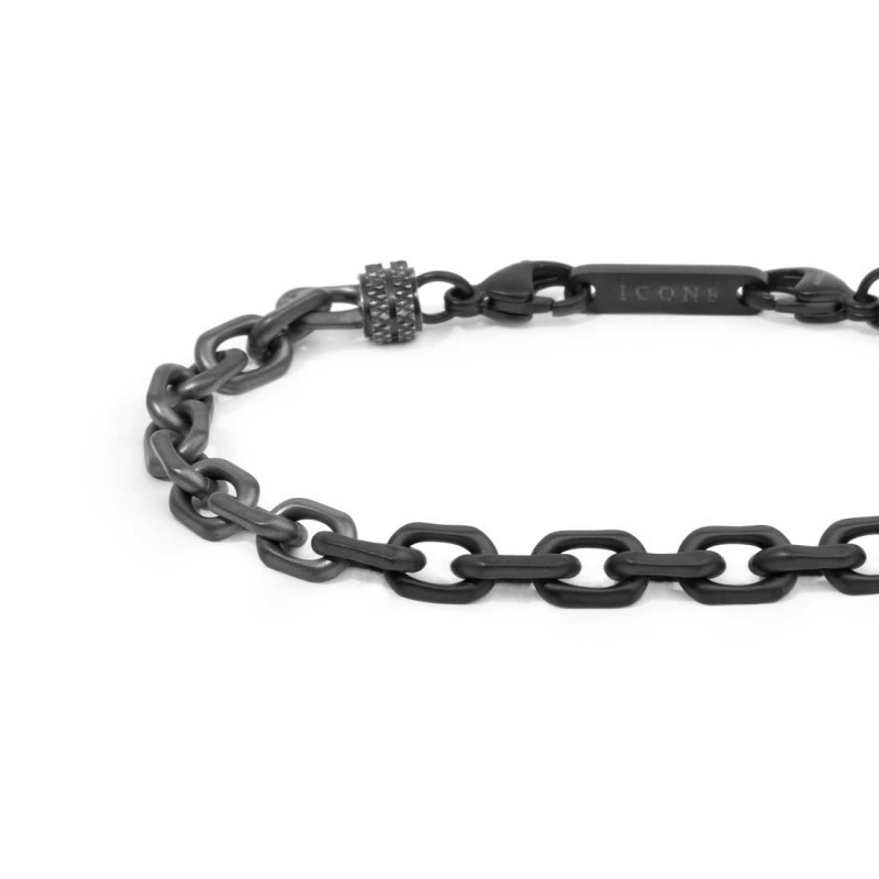 Bracciale Uomo Marlù 30BR0027N Catena Acciaio Nero