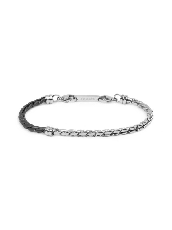 copy of copy of copy of copy of copy of copy of copy of copy of Bracciale Uomo Marlù 30BR0025 catena bizantina acciaio e pvd ti