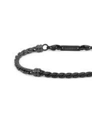 Bracciale Uomo Marlù 30BR0029N Catena Serpentina Acciaio Nero