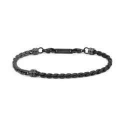 Bracciale Uomo Marlù 30BR0029N Catena Serpentina Acciaio Nero