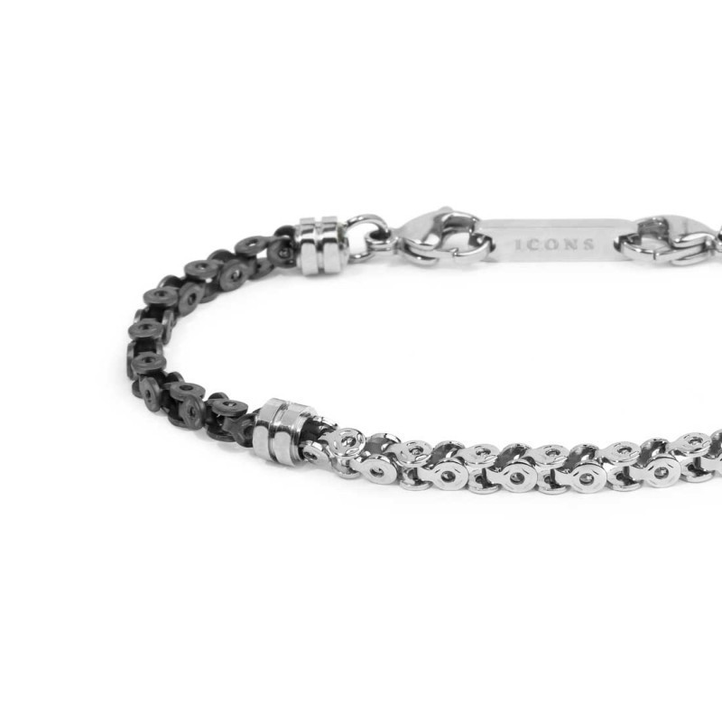 Bracciale Uomo Marlù 30BR0030 Catena Meccanica Marina Acciaio Silver