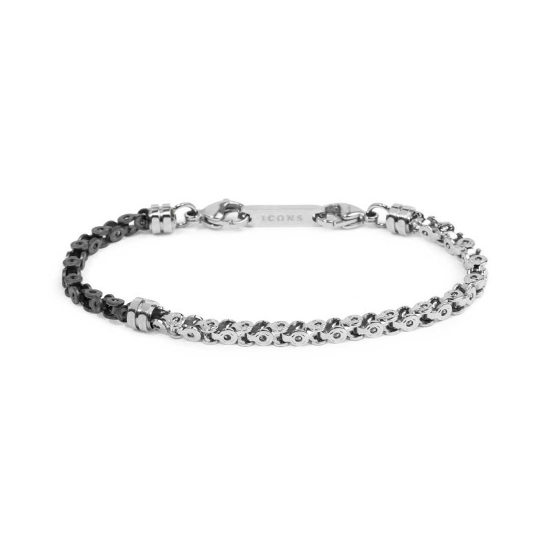 Bracciale Uomo Marlù 30BR0030 Catena Meccanica Marina Acciaio Silver