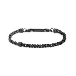 Bracciale Uomo Marlù 30BR0030N Catena Meccanica Marina Acciaio Nero